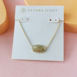 Kendra Scott - Elisa Gold Filigree Gold Pendant Necklace - NEW